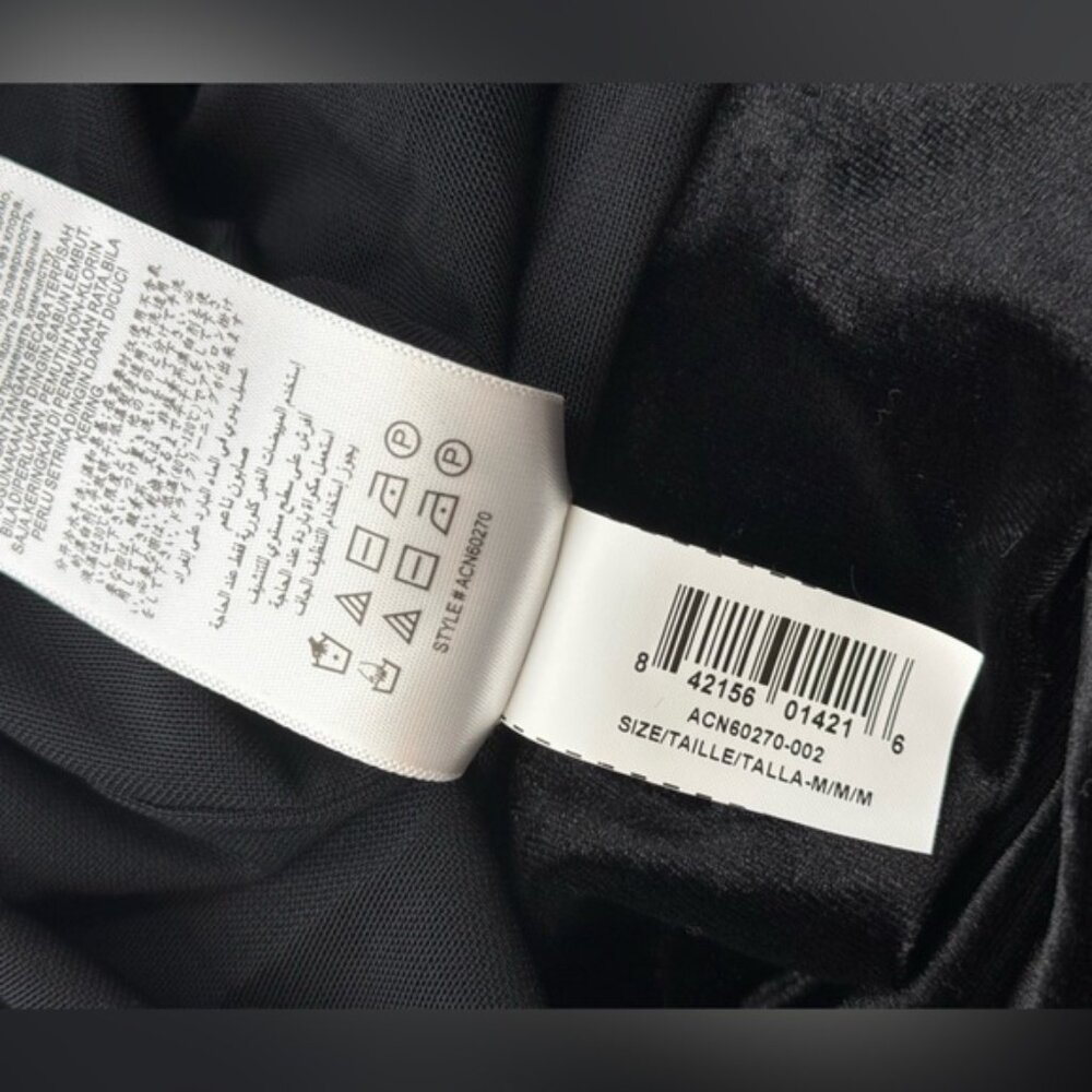 🆕 BCBGMAXAZRIA 🧿 NWOT Domenico Asymmetrical Black Velvet Dress, Sz M - Picture 16 of 16